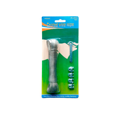 Cuerda Ropa Guaya x 10M con Perros (10M - 3.5mm)