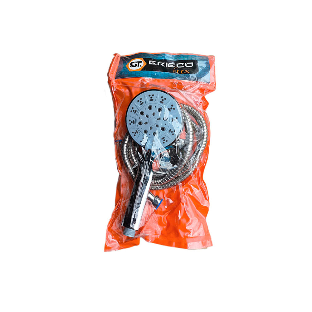 Ducha Teléfono Redonda 4" con Valvula Regulación Graduable Cromo